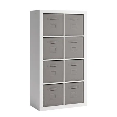 Sauder Stow-away Cube Storage Storage Organizer, White Finish In Gray