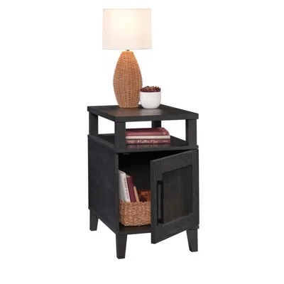 Sauder Tiffin Line End Table, Raven Oak Finish In Black