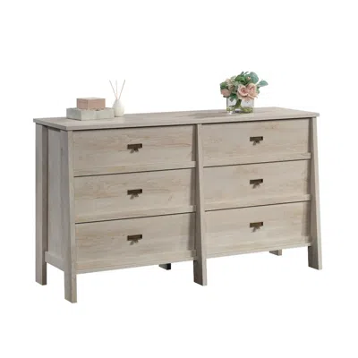 Sauder Trestle Dresser, Chalked Chestnut Finish In Gray
