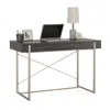 Sauder Walter Heights Desk, Blade Walnut Finish In Black