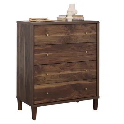 Sauder Willow Place Chest, Grand Walnut Finish In Brown