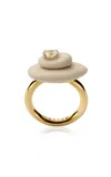 Sauer 18k Yellow Gold Balance Ring White