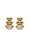 Sauer 18k Yellow Gold Constantin Earrings With Diamonds