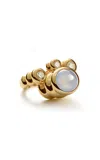 Sauer 18k Yellow Gold Constantin Ring With Chalcedony And Diamond In Gold