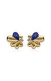 Sauer 18k Yellow Gold Georgia Earrings With Lapis Lazuli