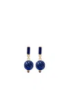 SAUER 18K YELLOW GOLD MARI SAPPHIRE AND LAPIS LAZULI DROP EARRINGS