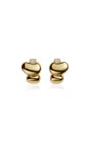 Sauer 18k Yellow Gold Pebbles Earrings Diamonds