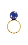 Sauer Earth 18k Yellow Gold Lapis Ring In Blue