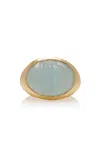 Sauer Yam 18k Yellow Gold Aquamarine Ring In Blue