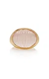 Sauer Yam 18k Yellow Gold Quartz Ring In Pink