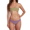 Sauipe Brigitte Underwire Bikini Top With Removable Straps Lurex In Green In Green