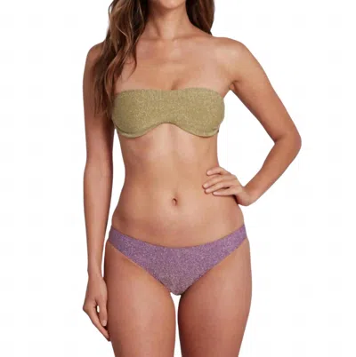 Sauipe Brigitte Underwire Bikini Top With Removable Straps Lurex In Green