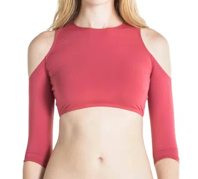 Sauipe Clara Bikini Crop Top In Terracotta In Red