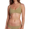 Sauipe Elise Bralette Bikini Top With Adjustable Straps Lurex In Green In Green