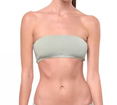 Sauipe Giovanna Bandeau Bikini Top In Sage Green In Gray