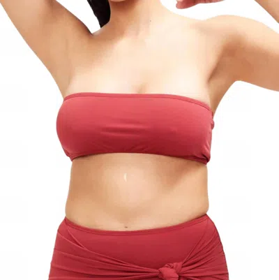 Sauipe Giovanna Bandeau Bikini Top In Terracotta In Red