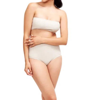 Sauipe Giovanna Bandeau Bikini Top In Platinum In Silver