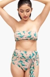 Sauipe Giovanna Strapless Bikini Top In Cactus Print