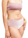 Sauipe Giovanna Strapless Bikini Top In Blush Velvet In Multi