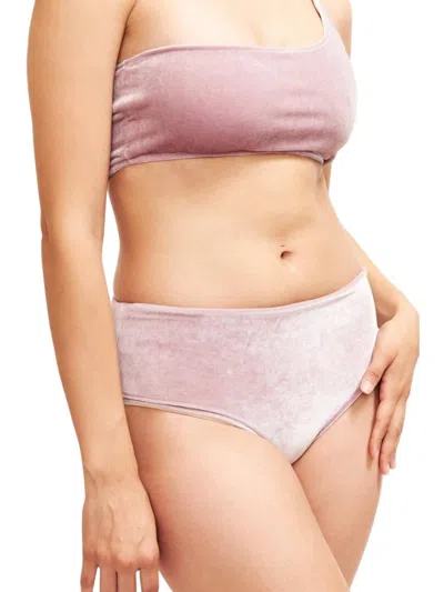 Sauipe Giovanna Strapless Bikini Top In Blush Velvet In Pink