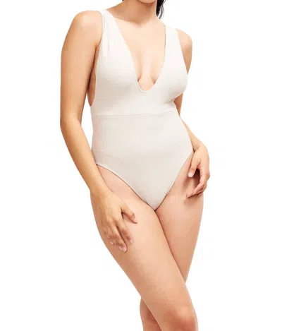 Sauipe Helena Deep Plunge Swimsuit In Platinum In Silver