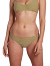 Sauipe Jenna Classic Brief Bikini Bottom Lurex In Green In Green