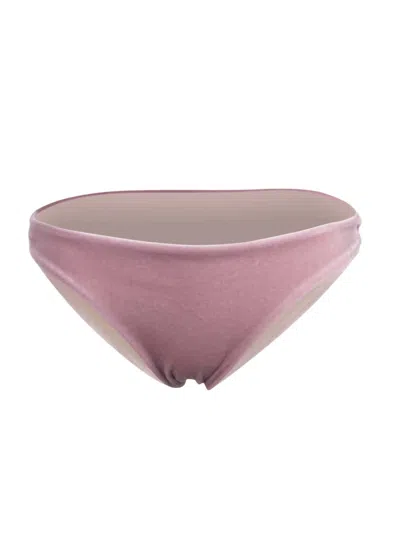 Sauipe Jenna Low Rise Bikini Bottom In Blush Velvet In Multi