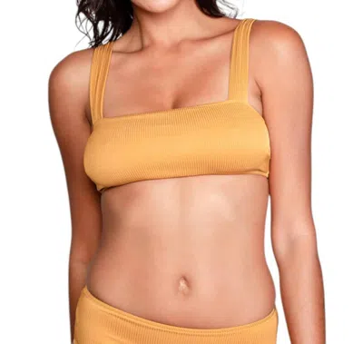 Sauipe Julia Bikini Top Ribbed In Gold
