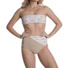 Sauipe Lillian Bandeau Bikini Top In Camel/white In Multi