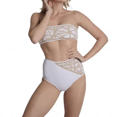 Sauipe Lillian Full Coverage Bikini Bottom In White