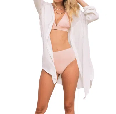 Sauipe Lydia Buttoned Shirt Beach Cover Up In White