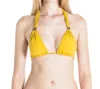 Sauipe Nina Halter Bikini Top With Pads In Mustard In Yellow