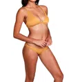 Sauipe Rosie Halter Bikini Top In Ribbed Gold In Multi