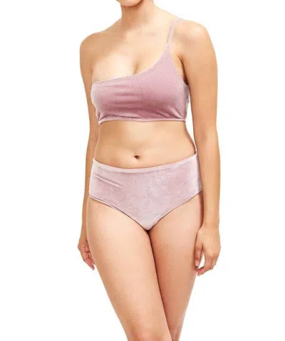 Sauipe Serena Hipster Bikini Bottom In Blush Velvet In Multi