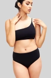 Sauipe Serena One Shoulder Bikini Top In Black