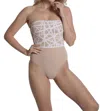 Sauipe Strapless One Piece Swimsuit In Camel In Brown