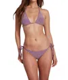 Sauipe Tamara Triangle Bikini Top With Removable Pads In Lurex Lilac In Multi