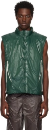Saul Nash Padded Zip-up Gilet In Forest Green
