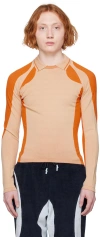 Saul Nash Orange Drop Stitch Polo In Orange