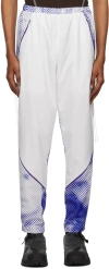 Saul Nash White & Blue Graphic Sweatpants In Blue