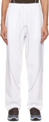 Saul Nash White Overlock Stitch Lounge Pants In White