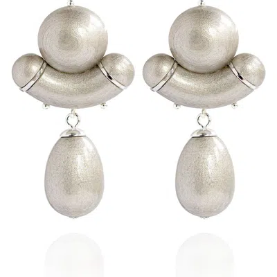 Saule Label Saulė Label Aria Earrings In Gray