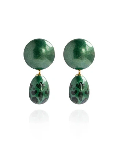 Saule Label Saulė Label Calista Earrings In Green