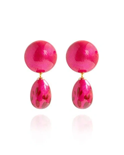 Saule Label Saulė Label Calista Earrings In Pink