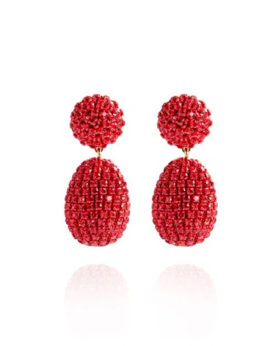 Saule Label Saulė Label Clio Earrings In Red
