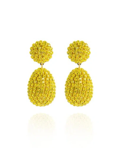 Saule Label Saulė Label Clio Earrings In Yellow