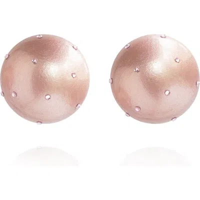 Saule Label Saulė Label Gaia Crystal Midi Earrings In Red