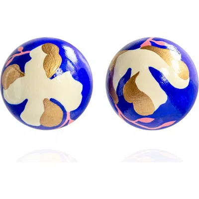 Saule Label Saulė Label Gaia Floral Jumbo Earrings In Red