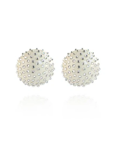 Saule Label Saulė Label Gaia Jet Midi Earrings In Brown