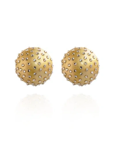 Saule Label Saulė Label Gaia Jet Midi Earrings In Brown